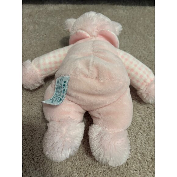 Russ Rattle Pals Soft Pink Plush Teddy Bear w Rattle Inside‎ 12" tall - Picture 6 of 9